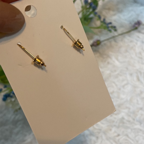 Celestial 💫 Earrings Moon Star Dangly Gold Green Blue Rich Iridescent - Picture 5 of 7